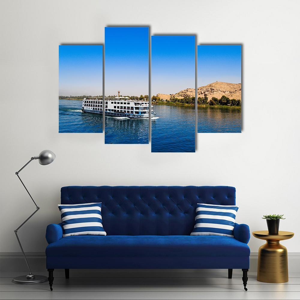 Cruise On River Nile Canvas Wall Art-4 Pop-Gallery Wrap-50" x 32"-Tiaracle