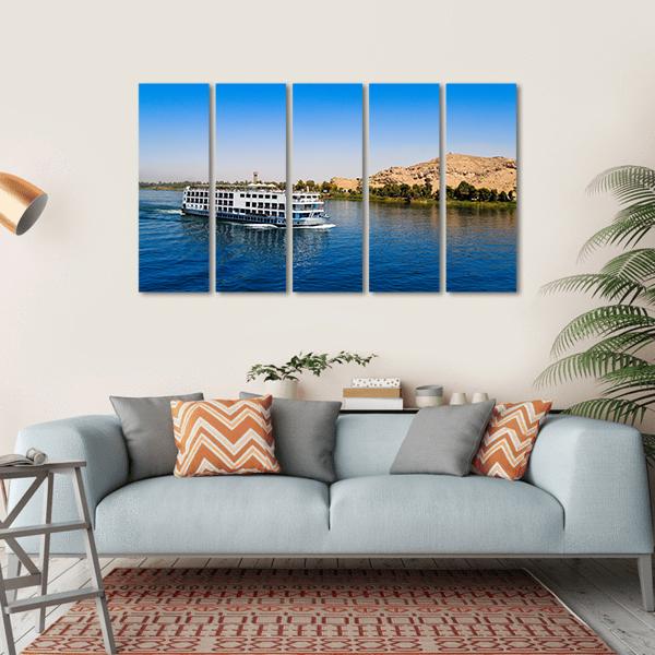 Cruise On River Nile Canvas Wall Art-5 Horizontal-Gallery Wrap-22" x 12"-Tiaracle