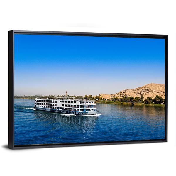Cruise On River Nile Canvas Wall Art-3 Horizontal-Gallery Wrap-25" x 16"-Tiaracle