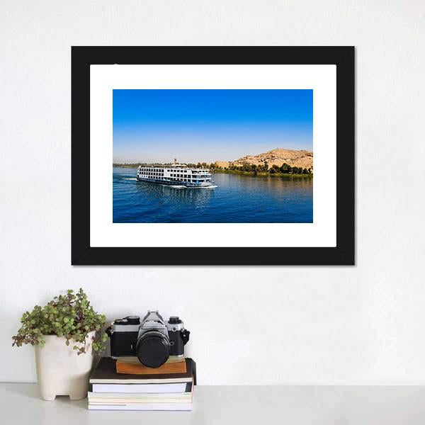 Cruise On River Nile Panoramic Canvas Wall Art-1 Piece-36" x 12"-Tiaracle