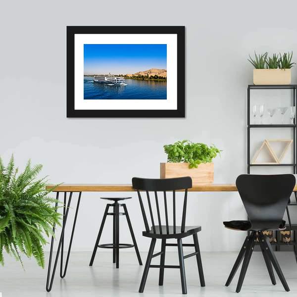 Cruise On River Nile Panoramic Canvas Wall Art-1 Piece-36" x 12"-Tiaracle