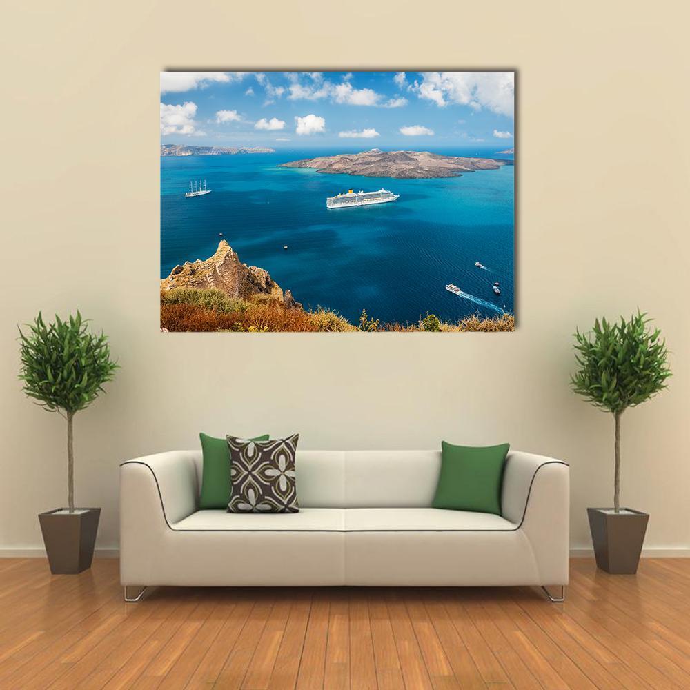 Cruise Ship At Sea Canvas Wall Art-1 Piece-Gallery Wrap-48" x 32"-Tiaracle