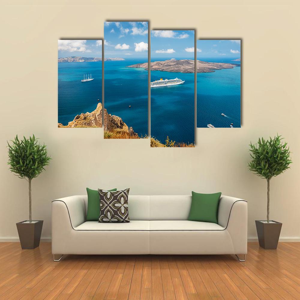 Cruise Ship At Sea Canvas Wall Art-4 Pop-Gallery Wrap-50" x 32"-Tiaracle