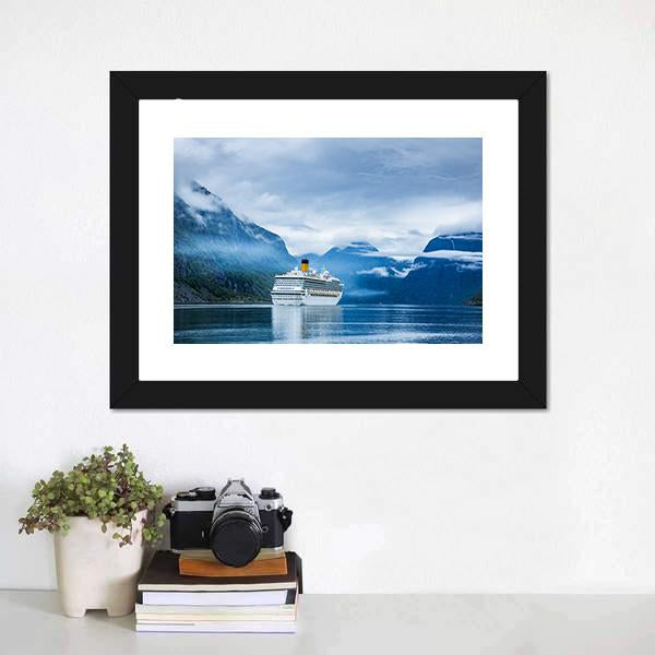 Cruise Ship Norway Canvas Wall Art-5 Horizontal-Gallery Wrap-22" x 12"-Tiaracle