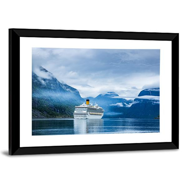 Cruise Ship Norway Canvas Wall Art-3 Horizontal-Gallery Wrap-25" x 16"-Tiaracle