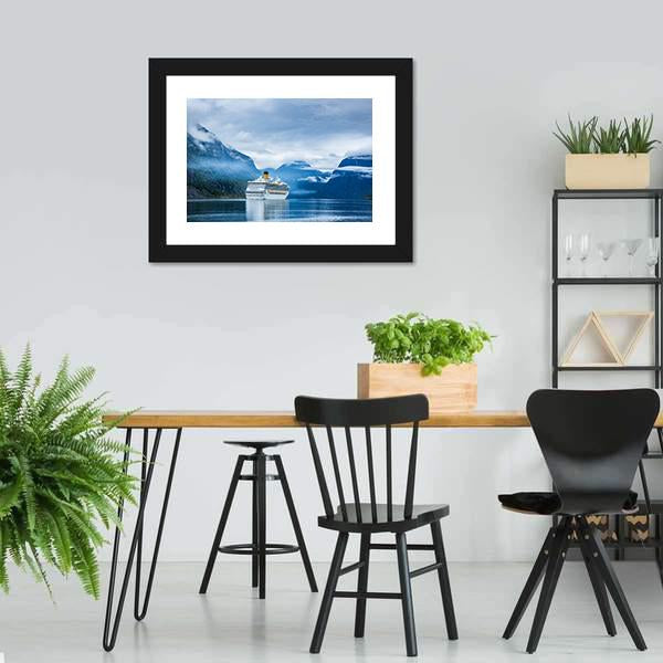 Cruise Ship Norway Canvas Wall Art-3 Horizontal-Gallery Wrap-25" x 16"-Tiaracle