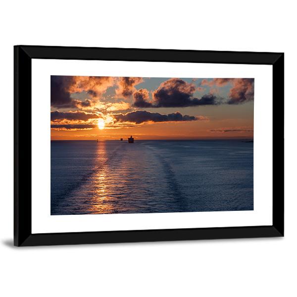 Cruiser In Morning Time Canvas Wall Art-3 Horizontal-Gallery Wrap-25&quot; x 16&quot;-Tiaracle