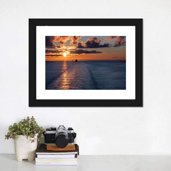 Cruiser In Morning Time Canvas Wall Art-3 Horizontal-Gallery Wrap-25" x 16"-Tiaracle