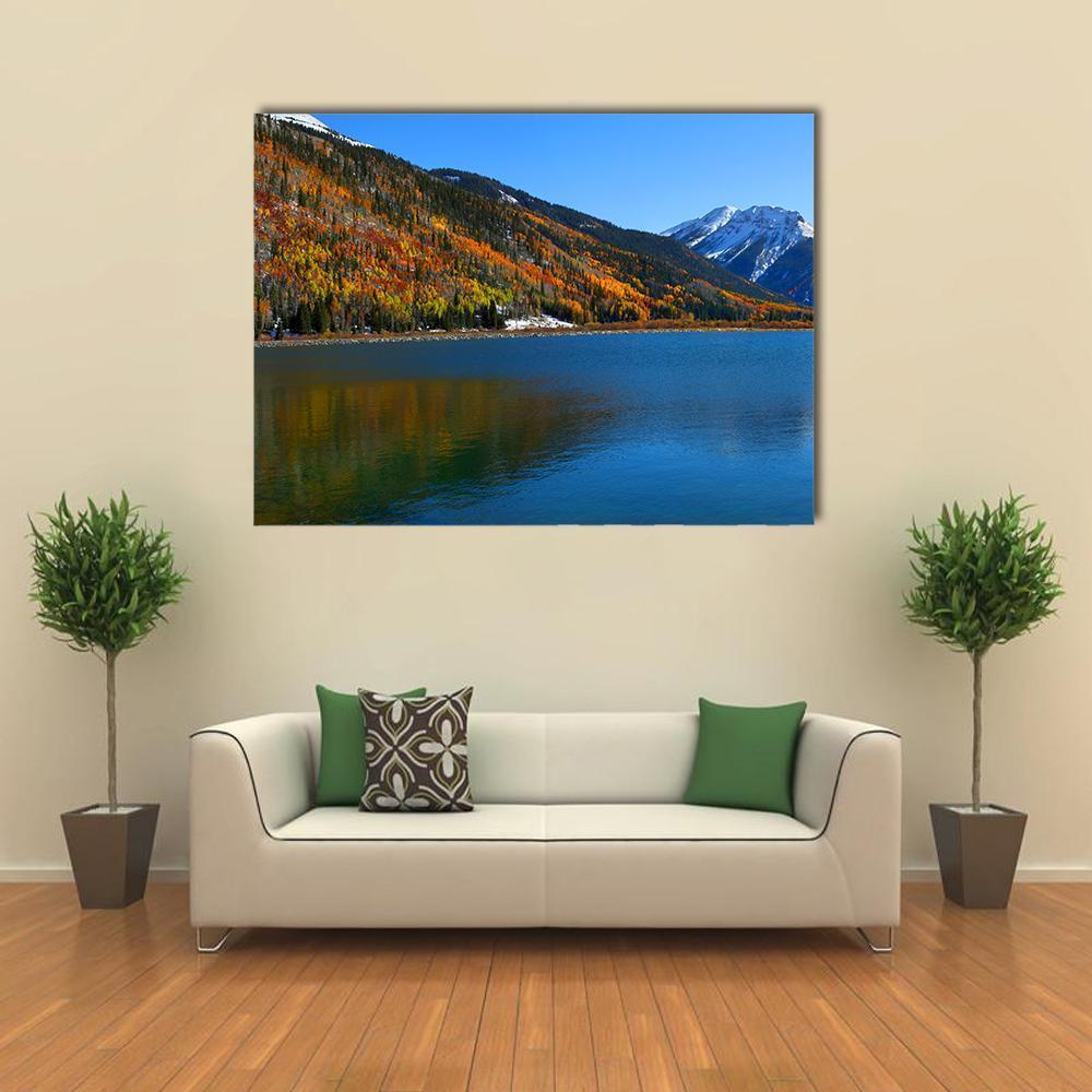 Crystal Lake Colorado Canvas Wall Art-1 Piece-Gallery Wrap-48" x 32"-Tiaracle