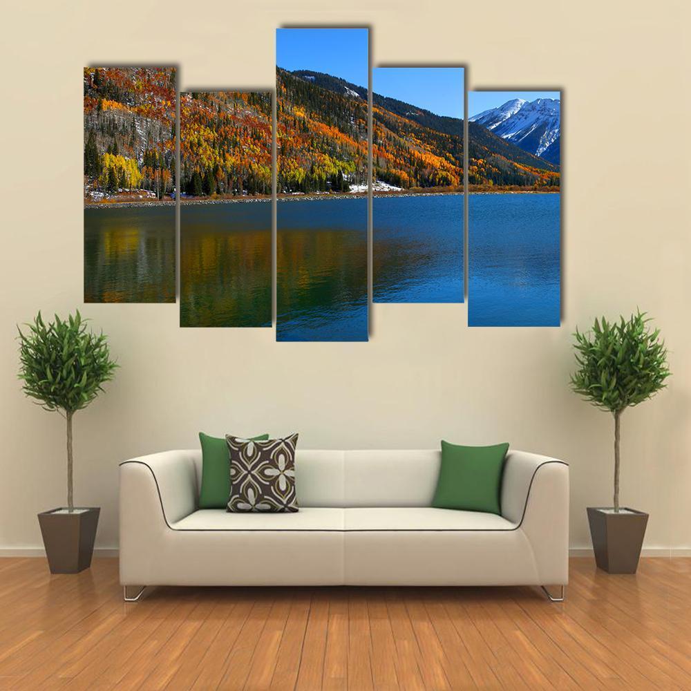 Crystal Lake Colorado Canvas Wall Art-5 Pop-Gallery Wrap-47" x 32"-Tiaracle