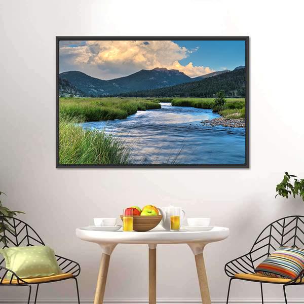 Cub Lake Trail Canvas Wall Art-1 Piece-Floating Frame-24" x 16"-Tiaracle
