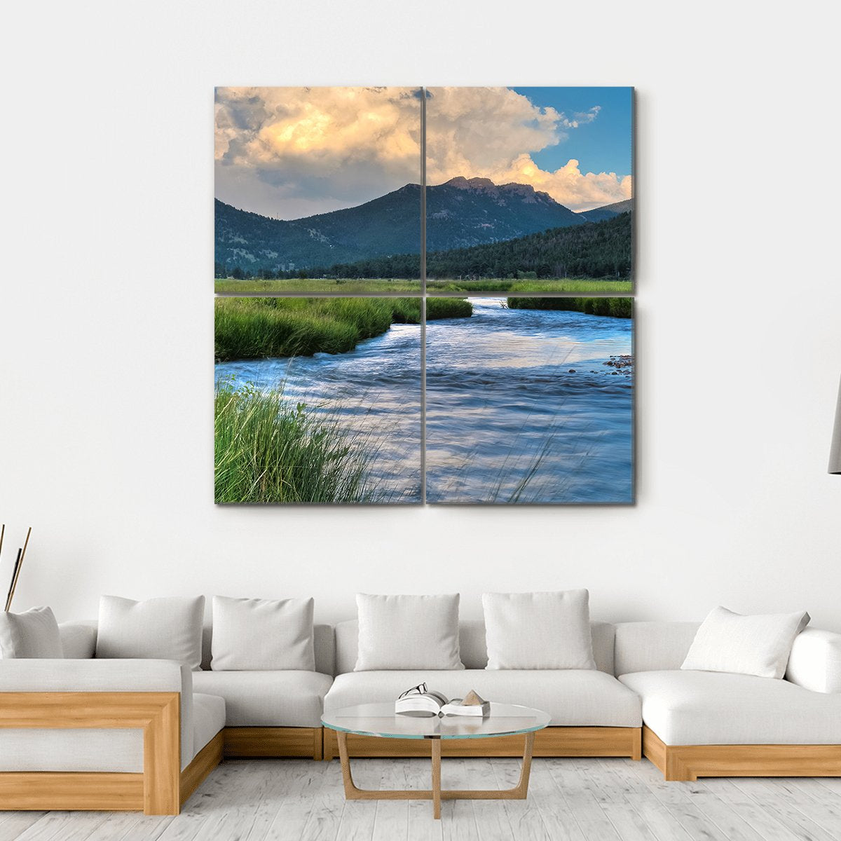 Cub Lake Trail Canvas Wall Art-4 Square-Gallery Wrap-17" x 17"-Tiaracle