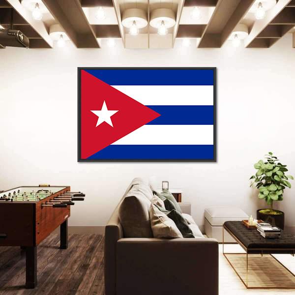 Cuba Flag Canvas Wall Art-5 Horizontal-Gallery Wrap-22" x 12"-Tiaracle