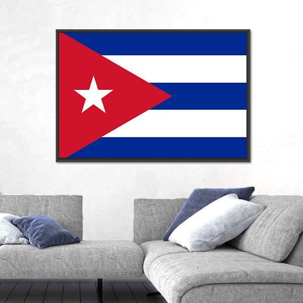 Cuba Flag Canvas Wall Art-5 Horizontal-Gallery Wrap-22" x 12"-Tiaracle