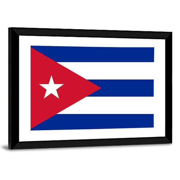 Cuba Flag Canvas Wall Art-3 Horizontal-Gallery Wrap-25" x 16"-Tiaracle