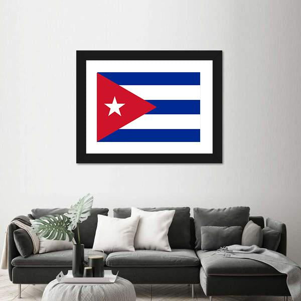 Cuba Flag Canvas Wall Art-5 Horizontal-Gallery Wrap-22" x 12"-Tiaracle