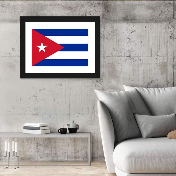 Cuba Flag Canvas Wall Art-5 Horizontal-Gallery Wrap-22" x 12"-Tiaracle
