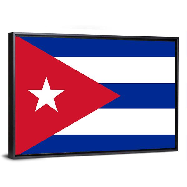 Cuba Flag Canvas Wall Art-5 Horizontal-Gallery Wrap-22" x 12"-Tiaracle