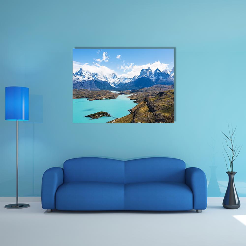 Cuernos Del Paine Canvas Wall Art-5 Horizontal-Gallery Wrap-22" x 12"-Tiaracle