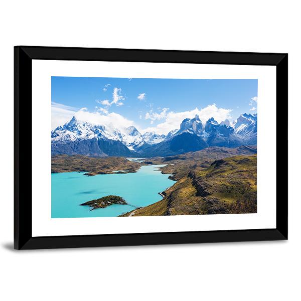 Cuernos Del Paine Canvas Wall Art-5 Horizontal-Gallery Wrap-22" x 12"-Tiaracle