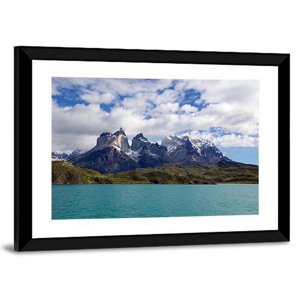 Cuernos Del Paine Chile Canvas Wall Art-3 Horizontal-Gallery Wrap-25" x 16"-Tiaracle