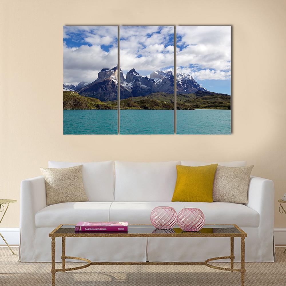 Cuernos Del Paine Chile Canvas Wall Art-3 Horizontal-Gallery Wrap-37" x 24"-Tiaracle