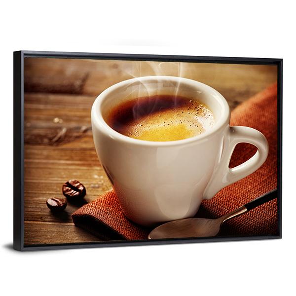Cup Of Espresso Canvas Wall Art-3 Horizontal-Gallery Wrap-25&quot; x 16&quot;-Tiaracle