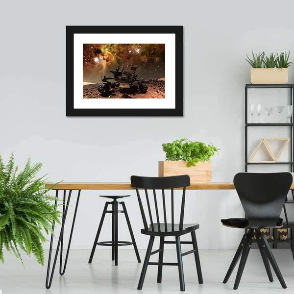 Curiosity Rover On Mars Canvas Wall Art-5 Horizontal-Gallery Wrap-22" x 12"-Tiaracle