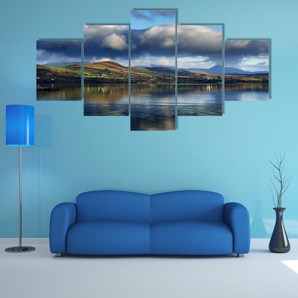 Currane Lake Canvas Wall Art-5 Star-Gallery Wrap-62" x 32"-Tiaracle