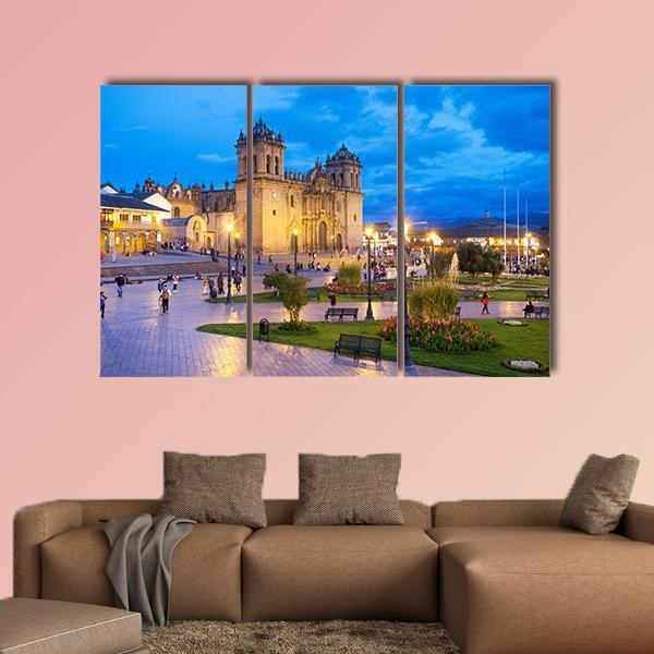 Cusco City Centre Canvas Wall Art-3 Horizontal-Gallery Wrap-25" x 16"-Tiaracle