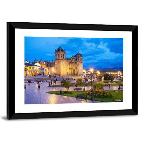 Cusco City Centre Panoramic Canvas Wall Art-1 Piece-36" x 12"-Tiaracle