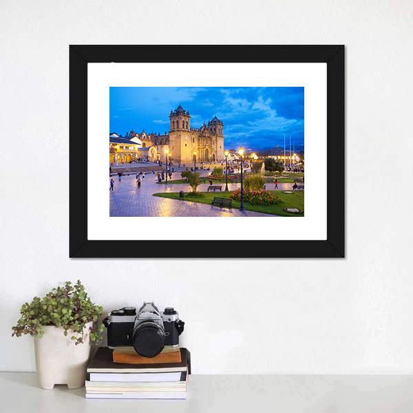 Cusco City Centre Panoramic Canvas Wall Art-1 Piece-36" x 12"-Tiaracle