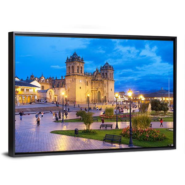 Cusco City Centre Panoramic Canvas Wall Art-1 Piece-36" x 12"-Tiaracle
