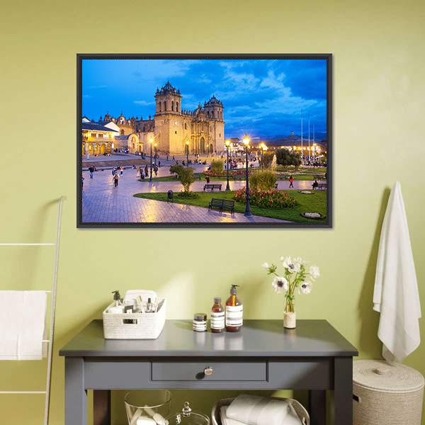 Cusco City Centre Panoramic Canvas Wall Art-1 Piece-36" x 12"-Tiaracle
