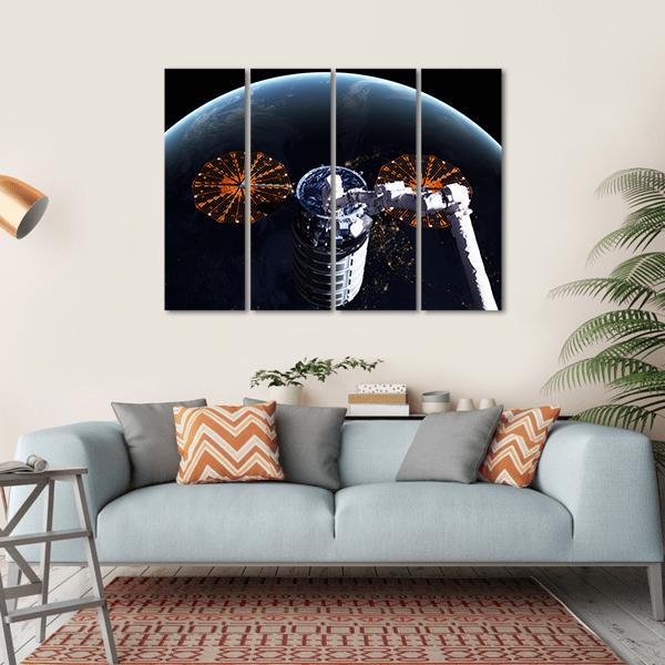 Cygnus Spacecraft In Space Canvas Wall Art-4 Horizontal-Gallery Wrap-34" x 24"-Tiaracle