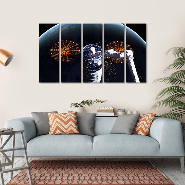Cygnus Spacecraft In Space Canvas Wall Art-5 Horizontal-Gallery Wrap-22" x 12"-Tiaracle