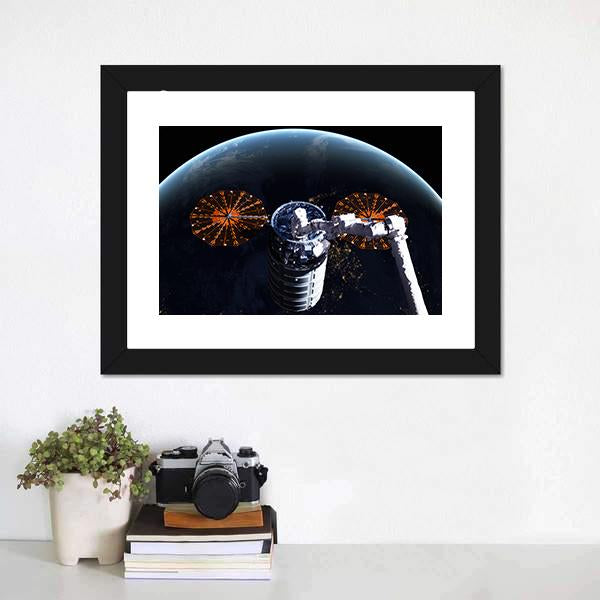Cygnus Spacecraft In Space Canvas Wall Art-5 Horizontal-Gallery Wrap-22" x 12"-Tiaracle