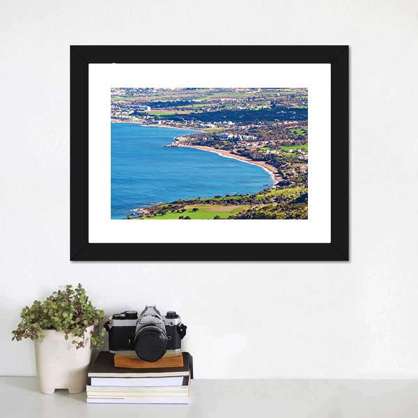 Cyprus Latchi Panoramic Canvas Wall Art-1 Piece-36" x 12"-Tiaracle