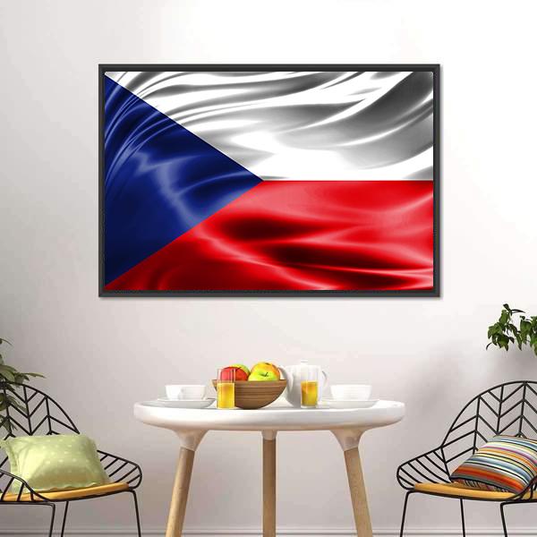 Czech Republic Flag Canvas Wall Art-5 Horizontal-Gallery Wrap-22" x 12"-Tiaracle