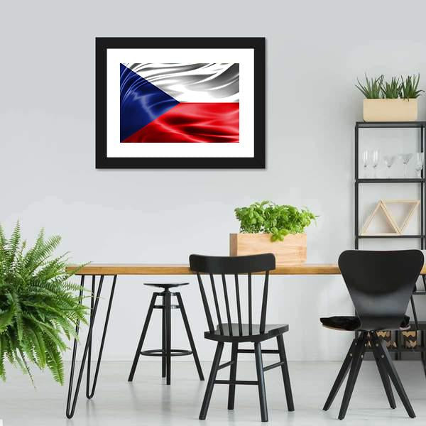Czech Republic Flag Canvas Wall Art-5 Horizontal-Gallery Wrap-22" x 12"-Tiaracle