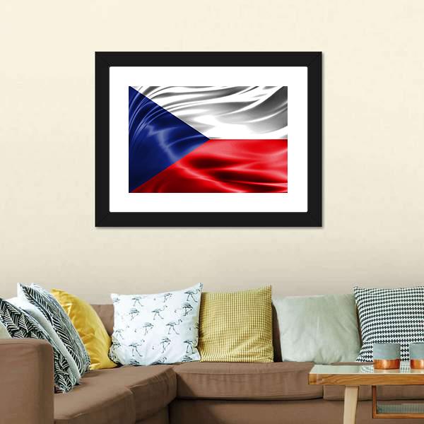 Czech Republic Flag Canvas Wall Art-5 Horizontal-Gallery Wrap-22" x 12"-Tiaracle