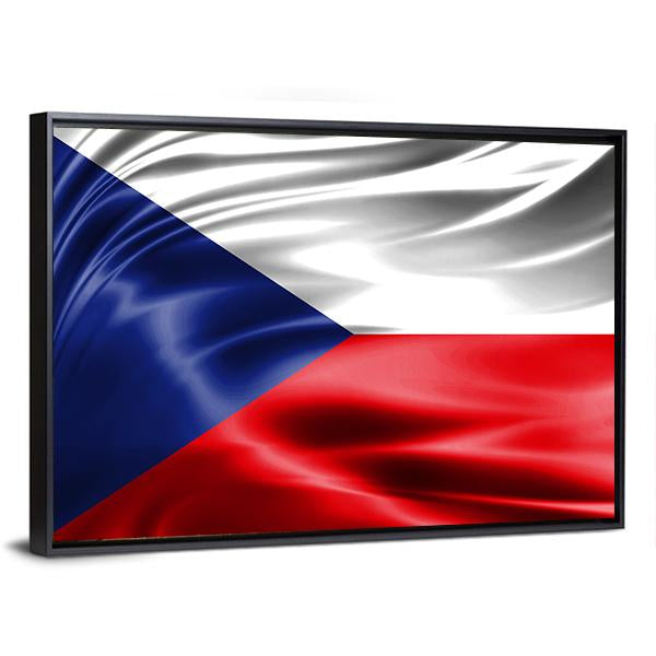 Czech Republic Flag Canvas Wall Art-3 Horizontal-Gallery Wrap-25" x 16"-Tiaracle