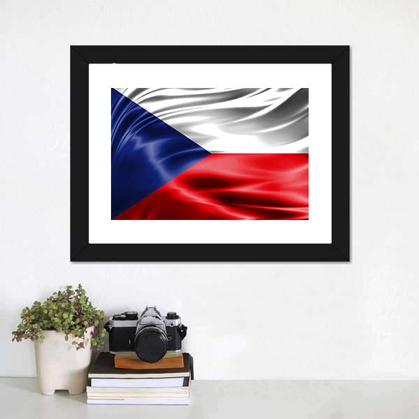 Czech Republic Flag Canvas Wall Art-1 Piece-Framed Print-20" x 16"-Tiaracle