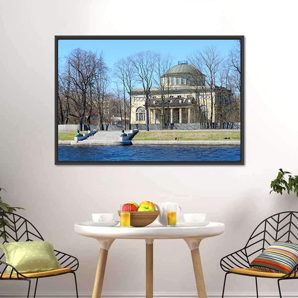 Dacha Of Prince Of Oldenburg On Kamenny Island Canvas Wall Art-1 Piece-Floating Frame-24" x 16"-Tiaracle