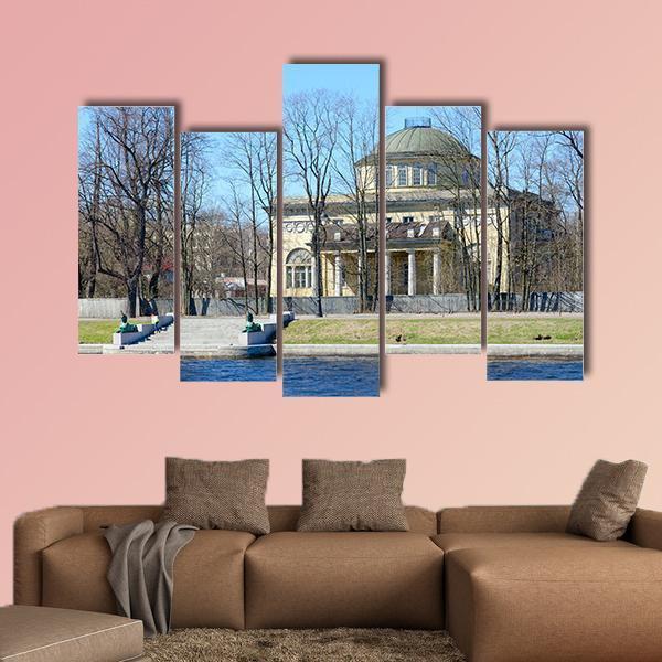 Dacha Of Prince Of Oldenburg On Kamenny Island Canvas Wall Art-5 Pop-Gallery Wrap-47" x 32"-Tiaracle