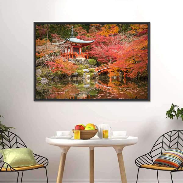 Daigoji Temple Canvas Wall Art-1 Piece-Floating Frame-24" x 16"-Tiaracle