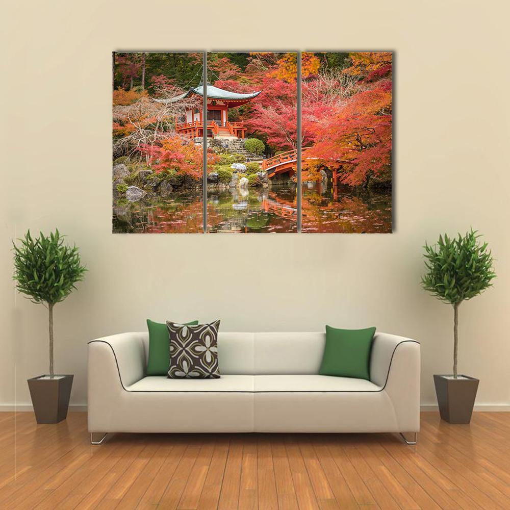 Daigoji Temple Canvas Wall Art-3 Horizontal-Gallery Wrap-37" x 24"-Tiaracle