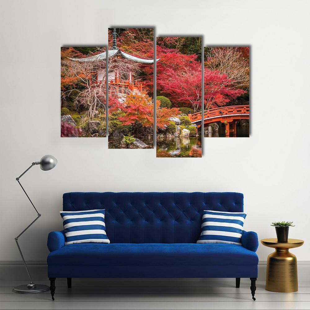 Daigoji Temple Canvas Wall Art-4 Pop-Gallery Wrap-50" x 32"-Tiaracle