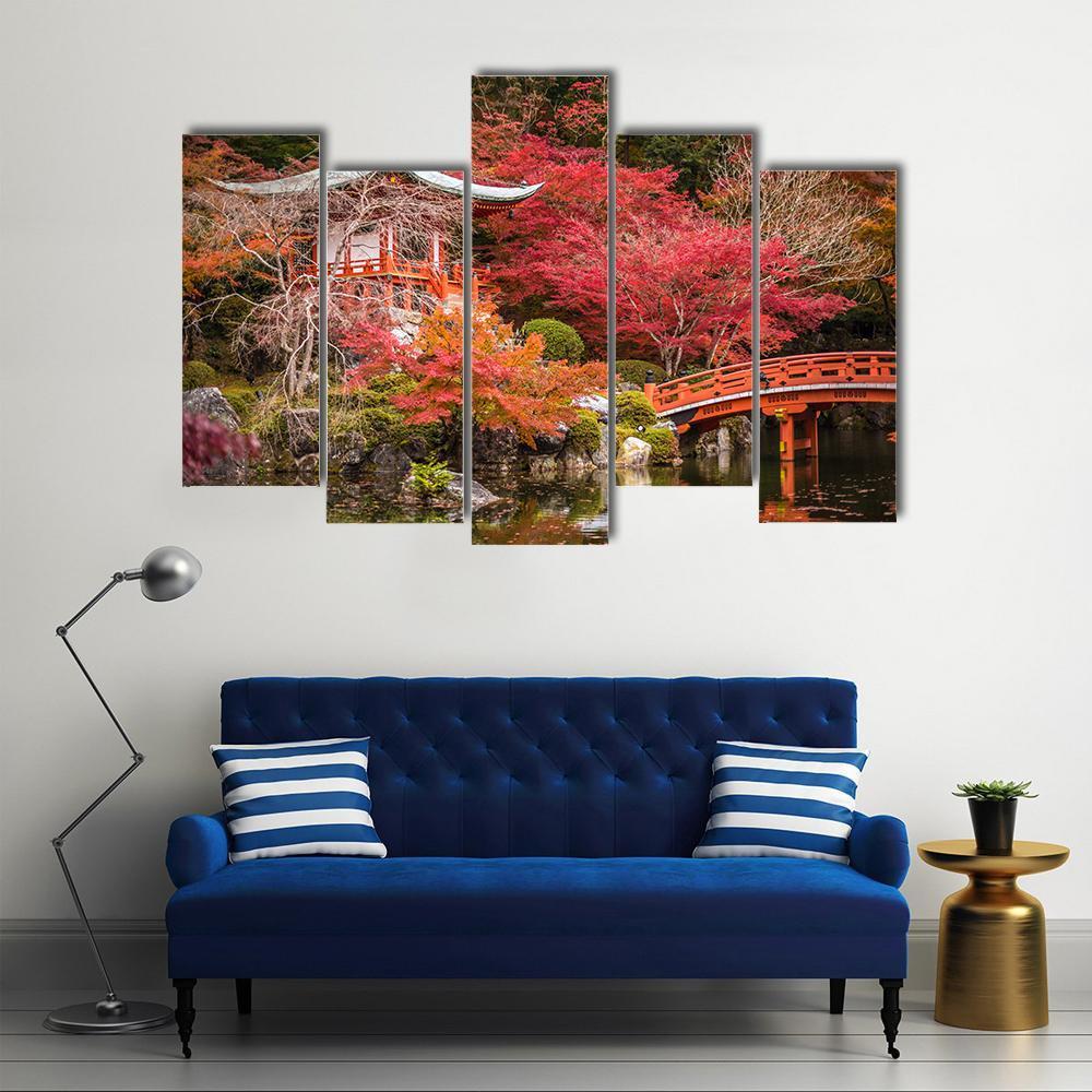 Daigoji Temple Canvas Wall Art-5 Pop-Gallery Wrap-47" x 32"-Tiaracle