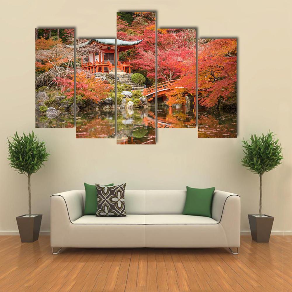 Daigoji Temple Canvas Wall Art-5 Pop-Gallery Wrap-47" x 32"-Tiaracle